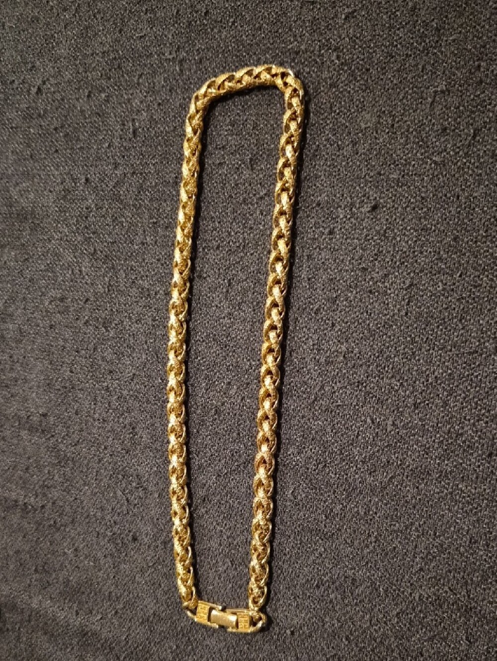 1980's Givenchy goldtone woven  necklace